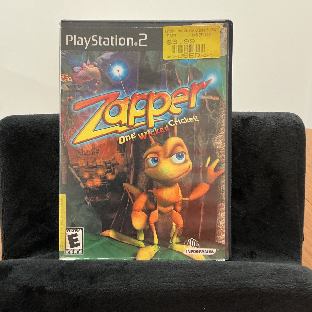 Y2K Zapper One Wicked Cricket PS2 PlayStation 2 Game Complete Platformer Action
